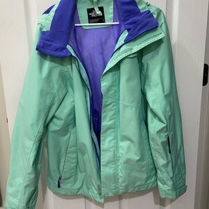 The North Face Purple and Mint Jacket